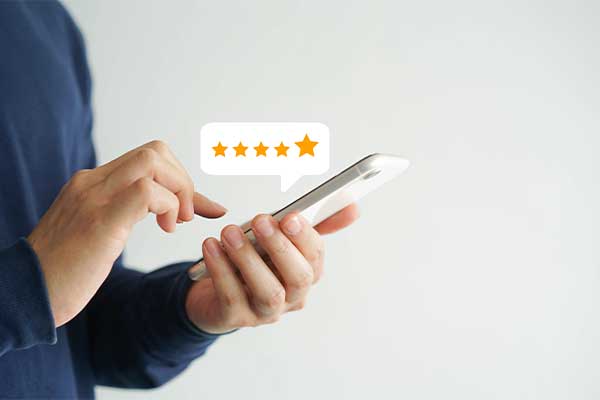 5 star rating on phone