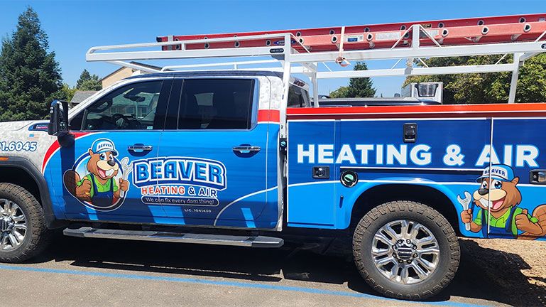 Beaver Heating and Air Side of Truck 